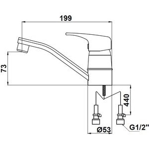 Смеситель для раковины Kaiser Leon хром (19310)