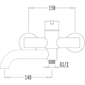 Набор смесителей Kaiser Merkur для раковины, ванны, с ручным душем, хром