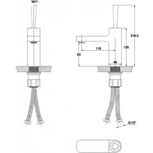 Смеситель для раковины Kaiser Vista хром (65011)