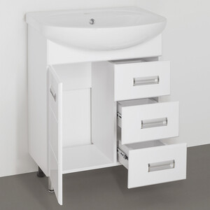 Тумба под раковину Style line Ирис 65 белая (ЛС-00000016)