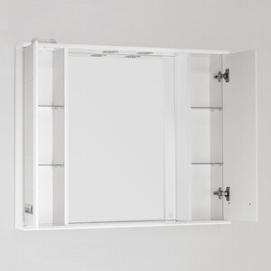 Зеркало-шкаф Style line Ирис 100 с подсветкой, белый (ЛС-00000175)