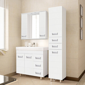 Зеркало-шкаф Style line Ирис 100 с подсветкой, белый (ЛС-00000175)