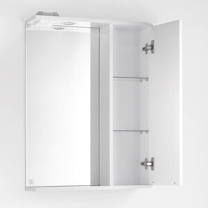 Зеркало-шкаф Style line Жасмин 60 с подсветкой, белый (ЛС-00000040)