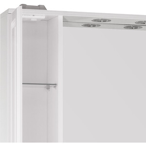 Зеркало-шкаф Style line Олеандр-2 Люкс 90 с подсветкой, белый (ЛС-00000242)