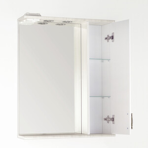 Зеркало-шкаф Style line Олеандр-2 Люкс 65 с подсветкой, рельеф пастель (ЛС-00000202)