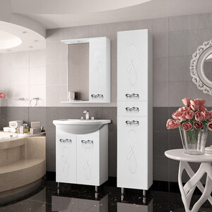 Зеркало-шкаф Style line Венеция 55 с подсветкой, белый (ЛС-00000261)