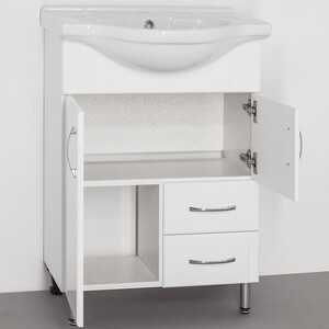 Тумба под раковину Style line Эко Стандарт №10/2 белая (ЛС-00000103)