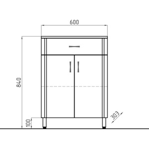 Комод Style line Эко 60 белая (ЛС-00000230)