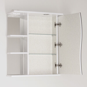 Зеркальный шкаф Style line Эко Волна 60 с подсветкой, белый (ЛС-00000121)