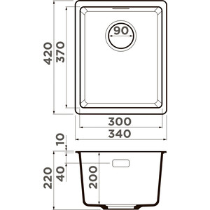 Кухонная мойка Omoikiri Kata 34-U GR leningrad grey (4993383)