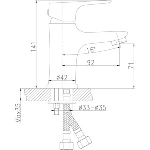 Смеситель для раковины Rossinka Silvermix хром (RS31-11)