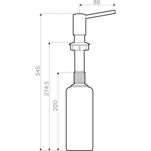 Дозатор для моющих средств Omoikiri OM-02 PVD-G золото (4995005)