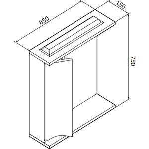 Зеркало-шкаф Am.Pm Like 65 правый, с подсветкой, белый глянец (M80MPR0651WG)