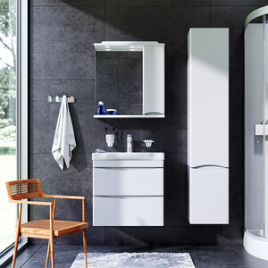 Зеркало-шкаф Am.Pm Like 65 правый, с подсветкой, белый глянец (M80MPR0651WG)