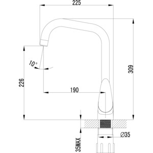 Смеситель для кухни Lemark Pramen (LM3355C)