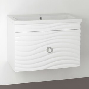 Тумба с раковиной Style line Вероника 80 белая (ЛС-00000252 + S-UM-COM80/1-w)