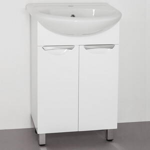 Тумба с раковиной Style line Жасмин 55 белая (ЛС-00000033 + 4620008192765)