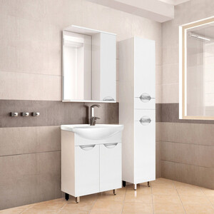 Тумба с раковиной Style line Жасмин 55 белая (ЛС-00000033 + 4620008192765)