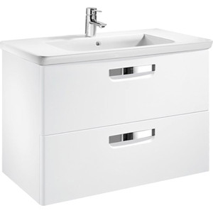 Тумба с раковиной Roca Gap 80 белая (ZRU9302732 + 327470000)