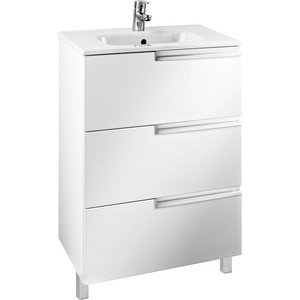 Тумба с раковиной Roca Victoria Nord Ice Edition 60 белый глянец (ZRU9302834 + 32782100Y)