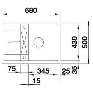 Кухонная мойка Blanco Metra 45S Compact темная скала (519573)