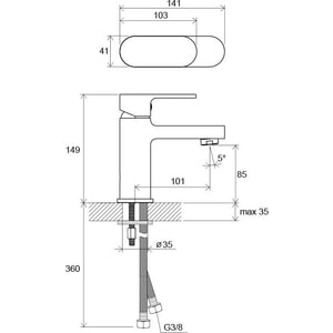Смеситель для раковины Ravak Chrome CR 012.00 (X070041)