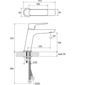 Смеситель для раковины Ravak Classic CL 012.00 (X070080)