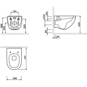 Унитаз подвесной (чаша) Am.Pm Sensation FlashClean безободковый (C301700WH)