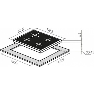 Газовая варочная панель MAUNFELD EGHS.64.3ES/G