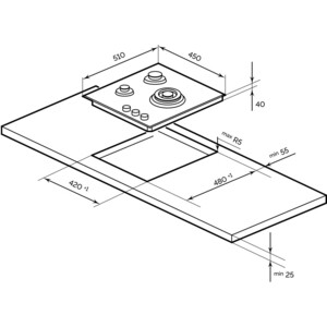 Газовая варочная панель Lex GVG 431 WH