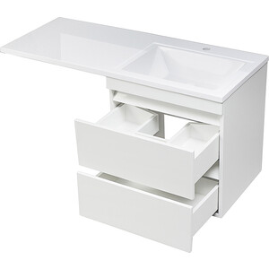 Тумба под раковину Style line Даллас Люкс 58 (120) подвесная, под стиральную машину, белая (СС-00000469)