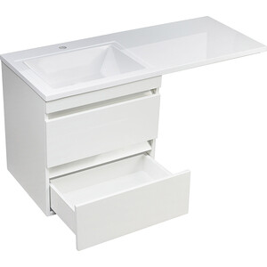 Тумба под раковину Style line Даллас Люкс 58 (120) подвесная, под стиральную машину, белая (СС-00000469)