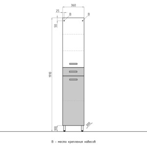 Пенал Style line Ориноко 36 белый (ЛС-00000385)