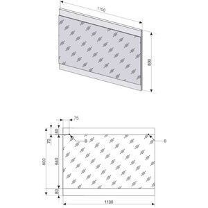 Зеркало Style line Даллас Люкс 110 белое (СС-00000437)