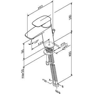 Смеситель для раковины Am.Pm Spirit 2.1 хром (F71A02100)