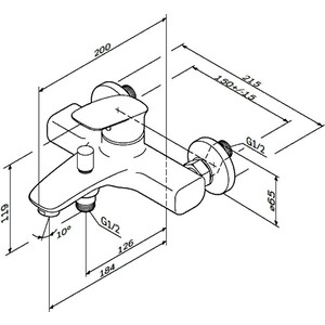 Смеситель для ванны Am.Pm Spirit V2.1 хром (F71A10000)