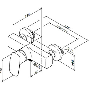 Смеситель для душа Am.Pm Spirit 2.1 хром (F71A20000)