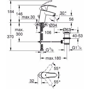 Комплект смесителей Grohe Eurosmart (124446)