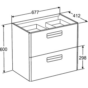 Тумба под раковину Roca Gap 70 белый глянец (ZRU9302878)