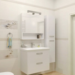 Пенал Roca Gap правый, белый глянец (ZRU9302883)