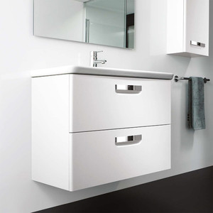 Тумба с раковиной Roca Gap 70 белый глянец (ZRU9302878 + 327471000)