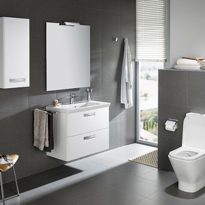 Тумба с раковиной Roca Gap 70 белый глянец (ZRU9302878 + 327471000)