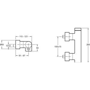 Смеситель для душа Jacob Delafon Composed хром (E73091-CP)