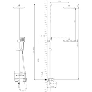 Душевая система Lemark Tropic со смесителем, хром (LM7004C)