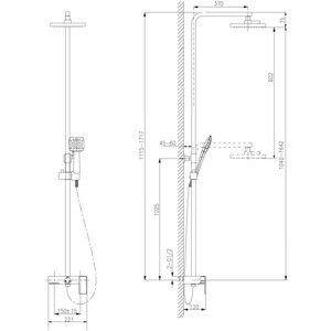 Душевая система Lemark Tropic со смесителем, хром (LM7005C)