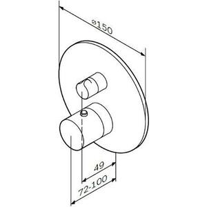 Термостат для душа Am.Pm Like встраиваемый, для механизма F100100, хром (F8075600)