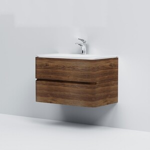 Тумба с раковиной Am.Pm Sensation 80 орех (M30FHX0802NF, M30WPC0801WG)