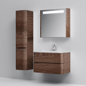 Тумба с раковиной Am.Pm Sensation 80 орех (M30FHX0802NF, M30WPC0801WG)