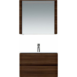 Зеркальный шкаф Am.Pm Sensation 80 правый, с подсветкой, орех (M30MCR0801NF)