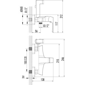 Гигиенический душ Lemark Unit с гигиеническим набором (LM4518C)
